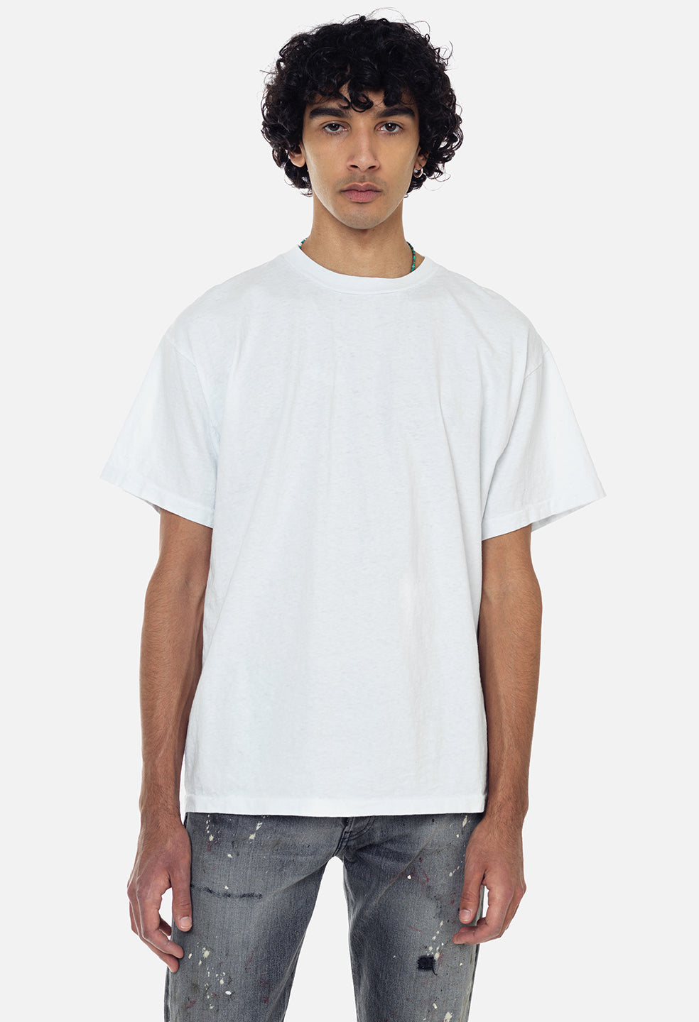 Recycled Cotton University Tee / White
