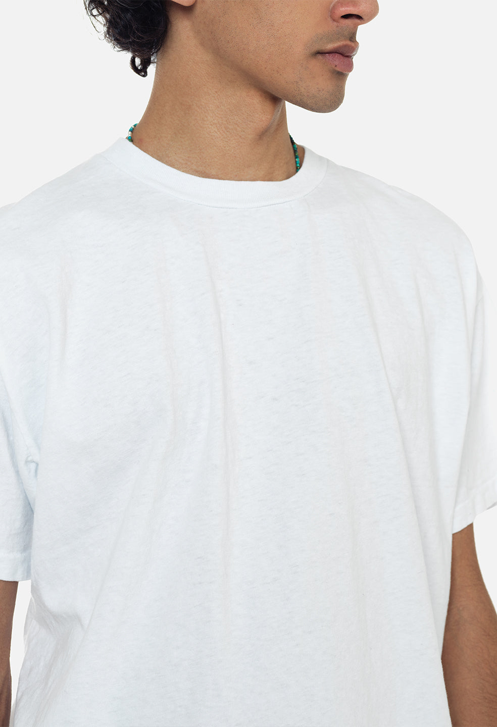 Recycled Cotton University Tee / White