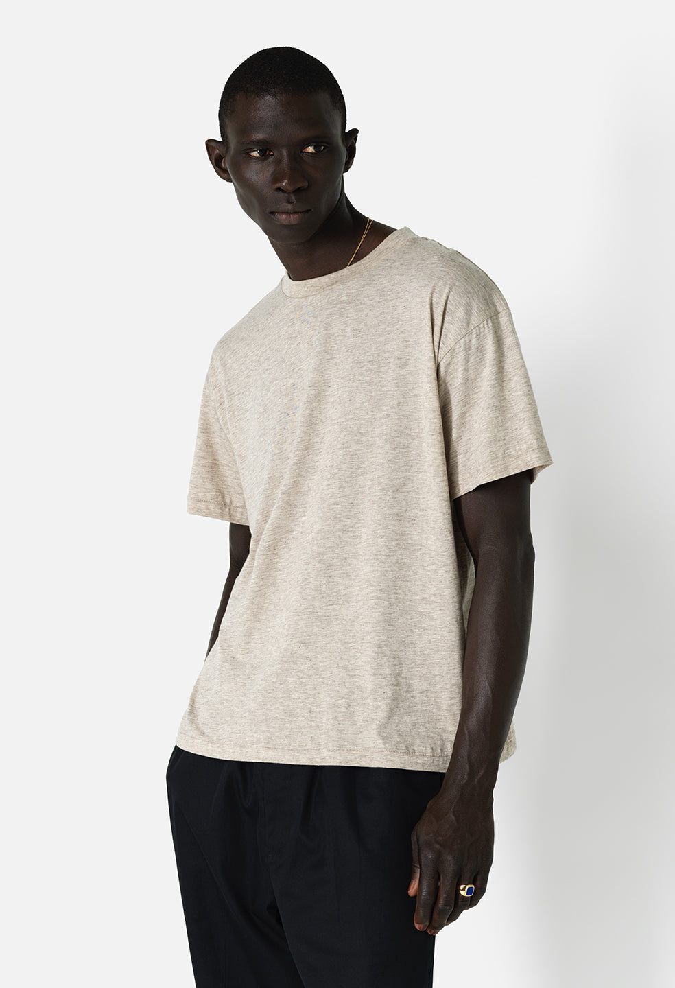 Cotton Cashmere Crew / Tan
