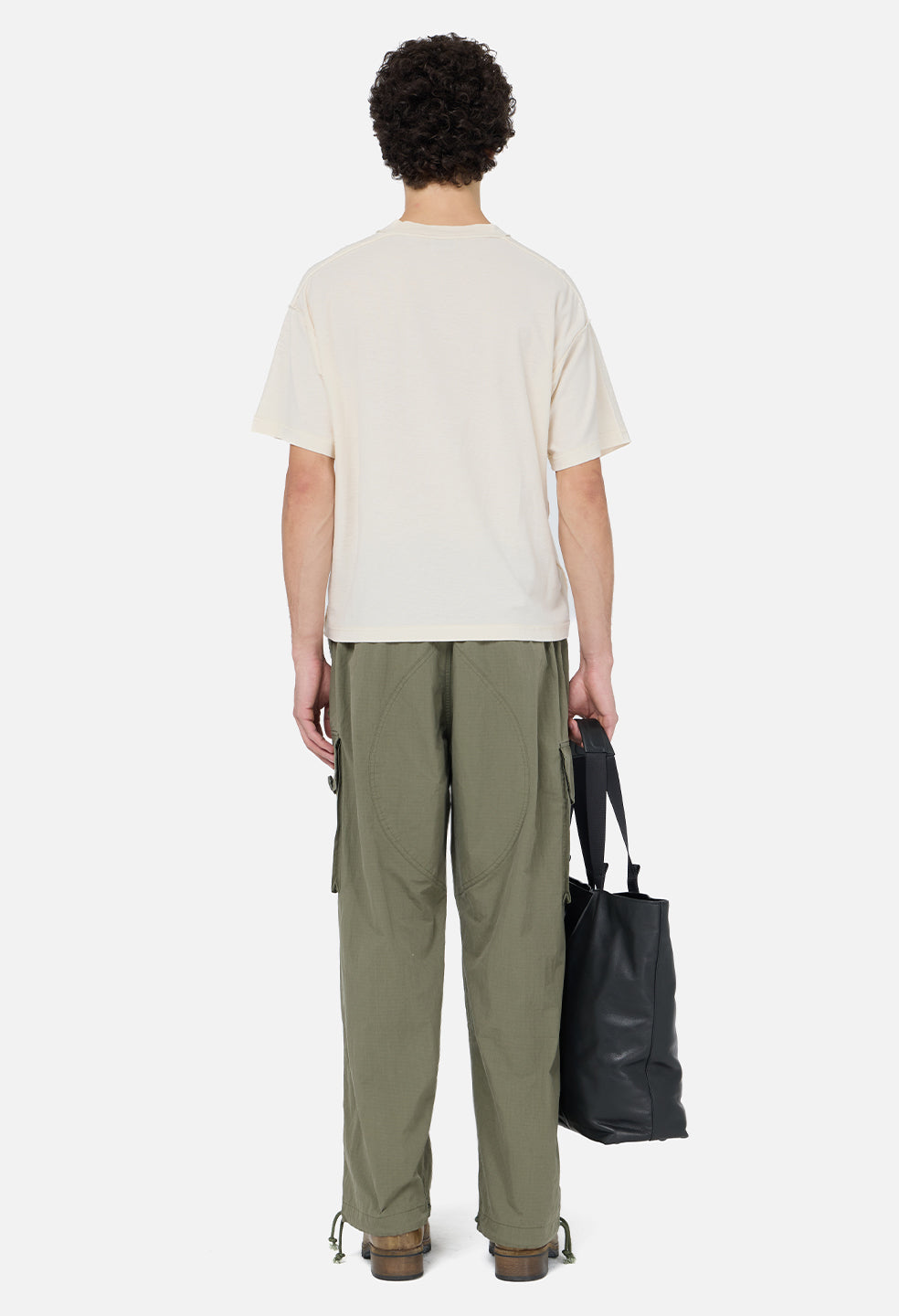 Summer Reversed Cropped Tee / Washed Salt