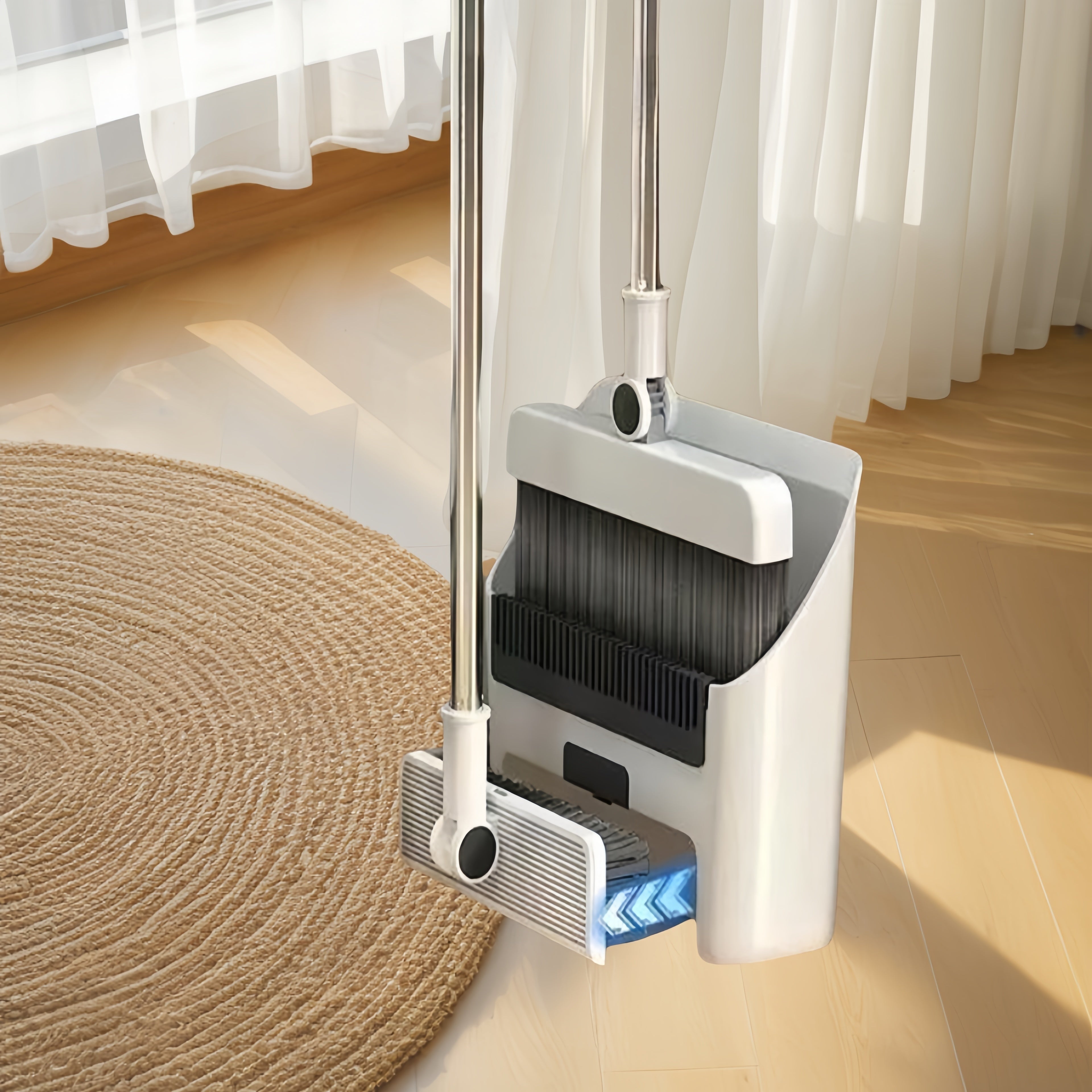 3-in-1 Long Handle Broom And Dustpan Set Pet Hair Remover Household Cleaning Tools For Floor Office School Dormitory Essential Cleaning Supplies