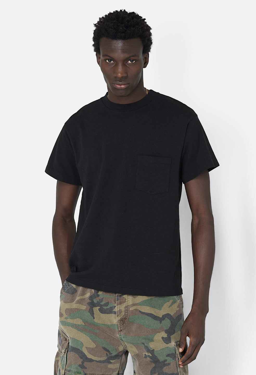 Recycled Cotton Campus Pocket Tee / Black