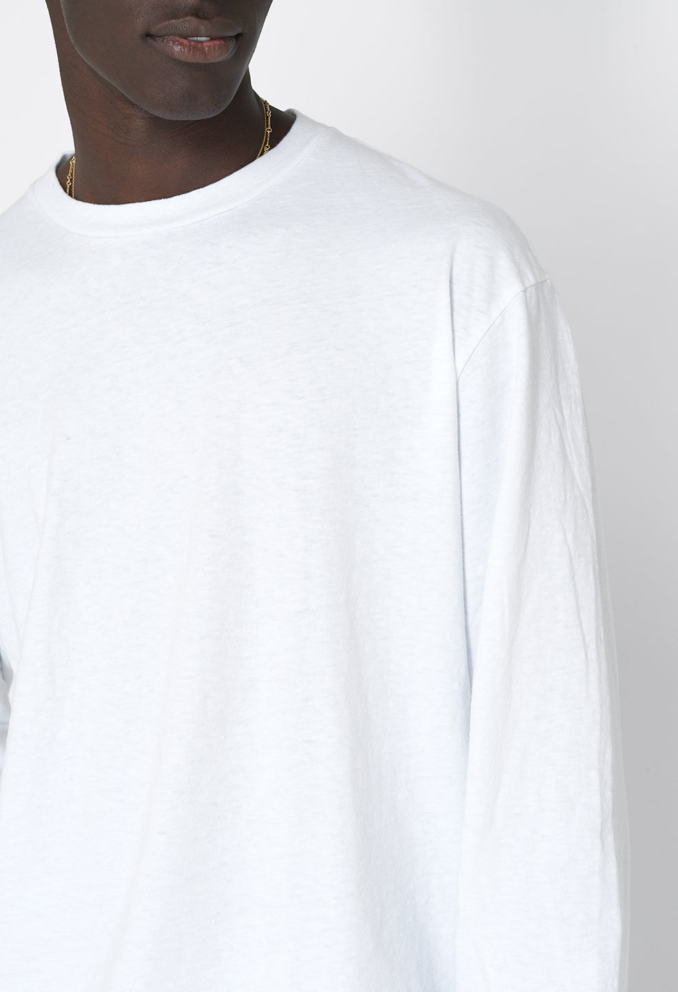 Recycled Cotton LS University Tee / White