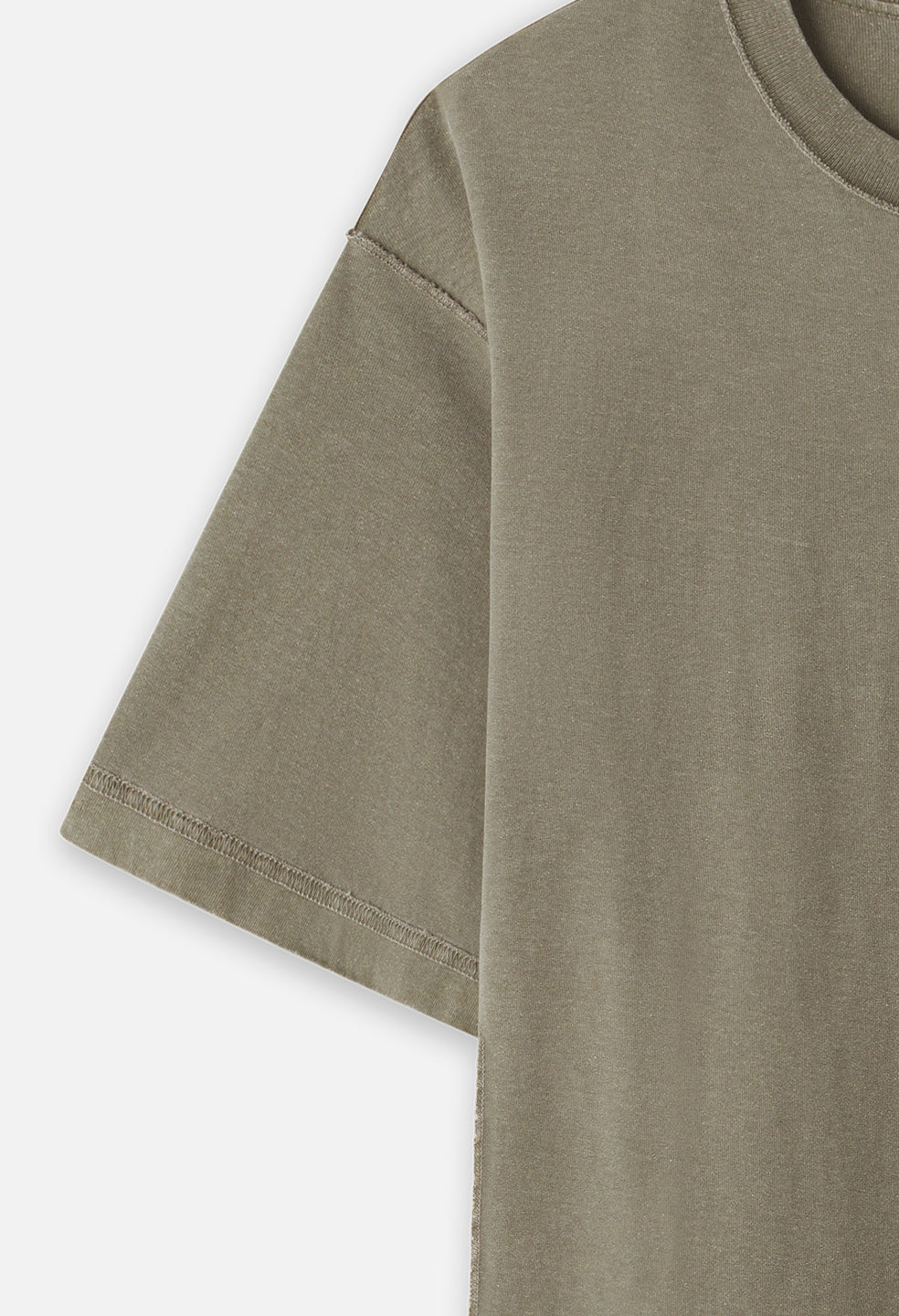 Summer Reversed Cropped Tee / Washed Oak