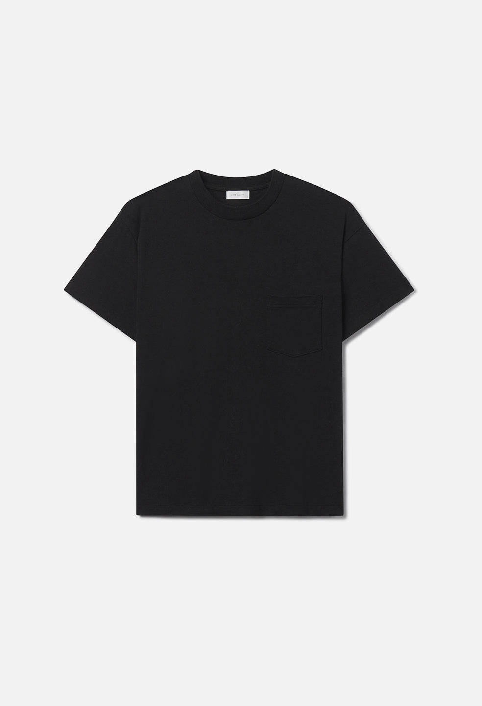 Silk Noil Campus Pocket Tee / Black