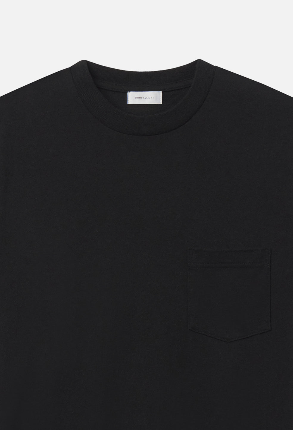 Silk Noil Campus Pocket Tee / Black