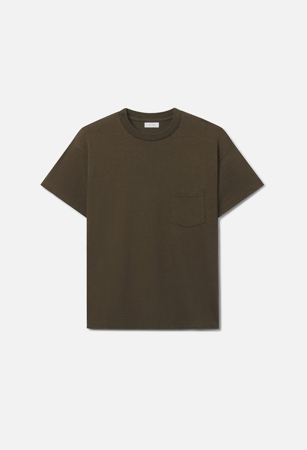 Silk Noil Campus Pocket Tee / Olive