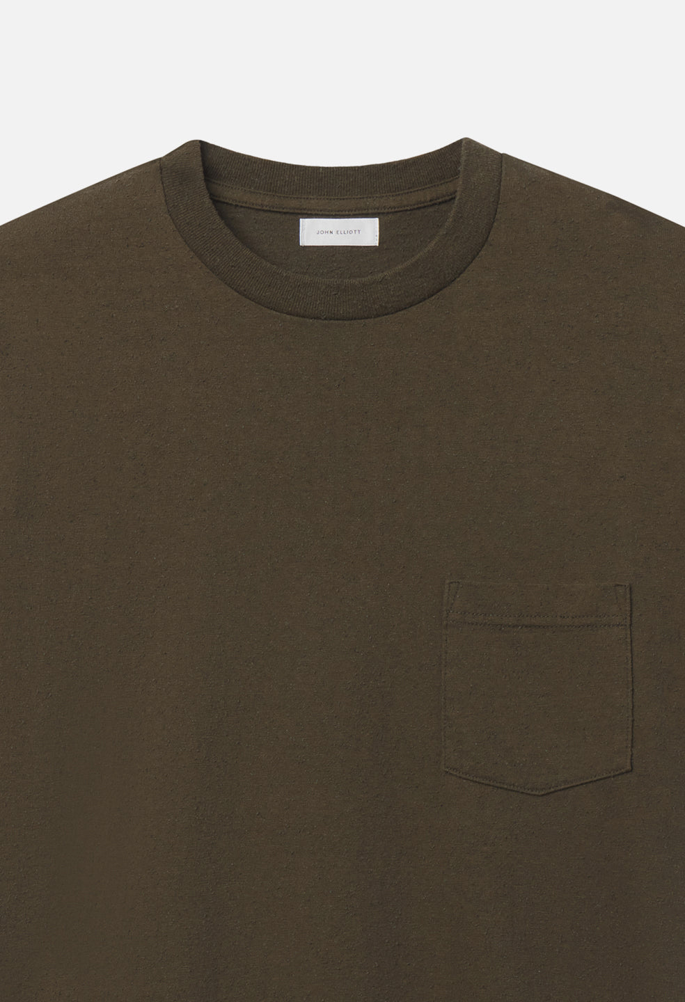 Silk Noil Campus Pocket Tee / Olive