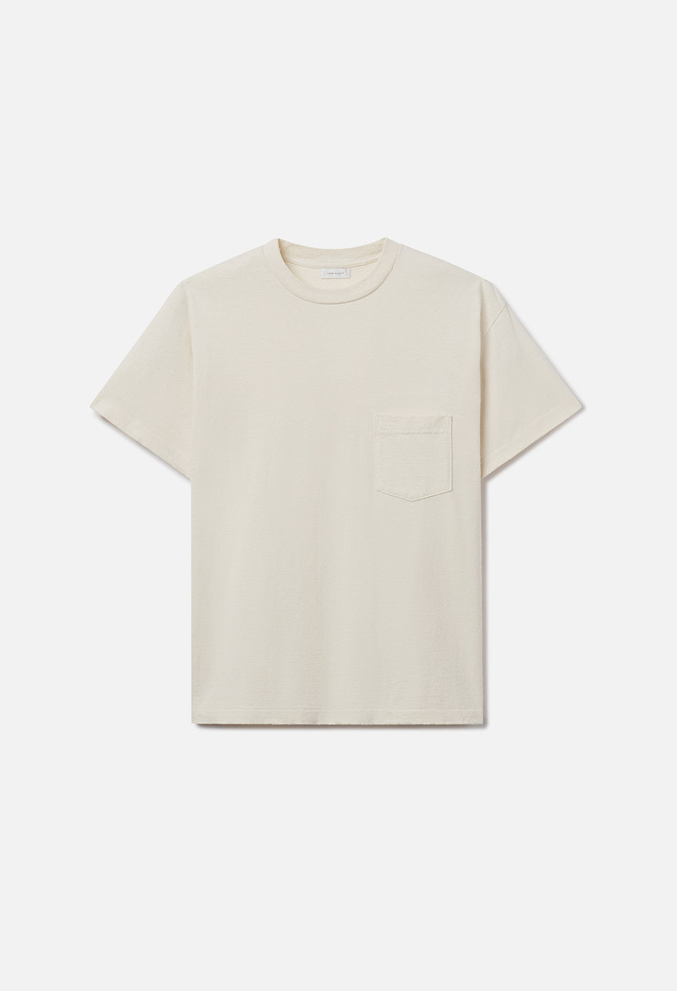 Silk Noil Campus Pocket Tee / Salt