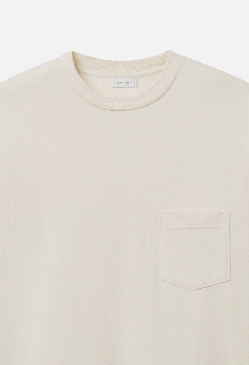 Silk Noil Campus Pocket Tee / Salt