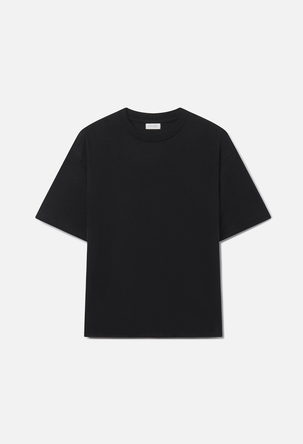 Silk Noil Riviera Cropped Tee / Black