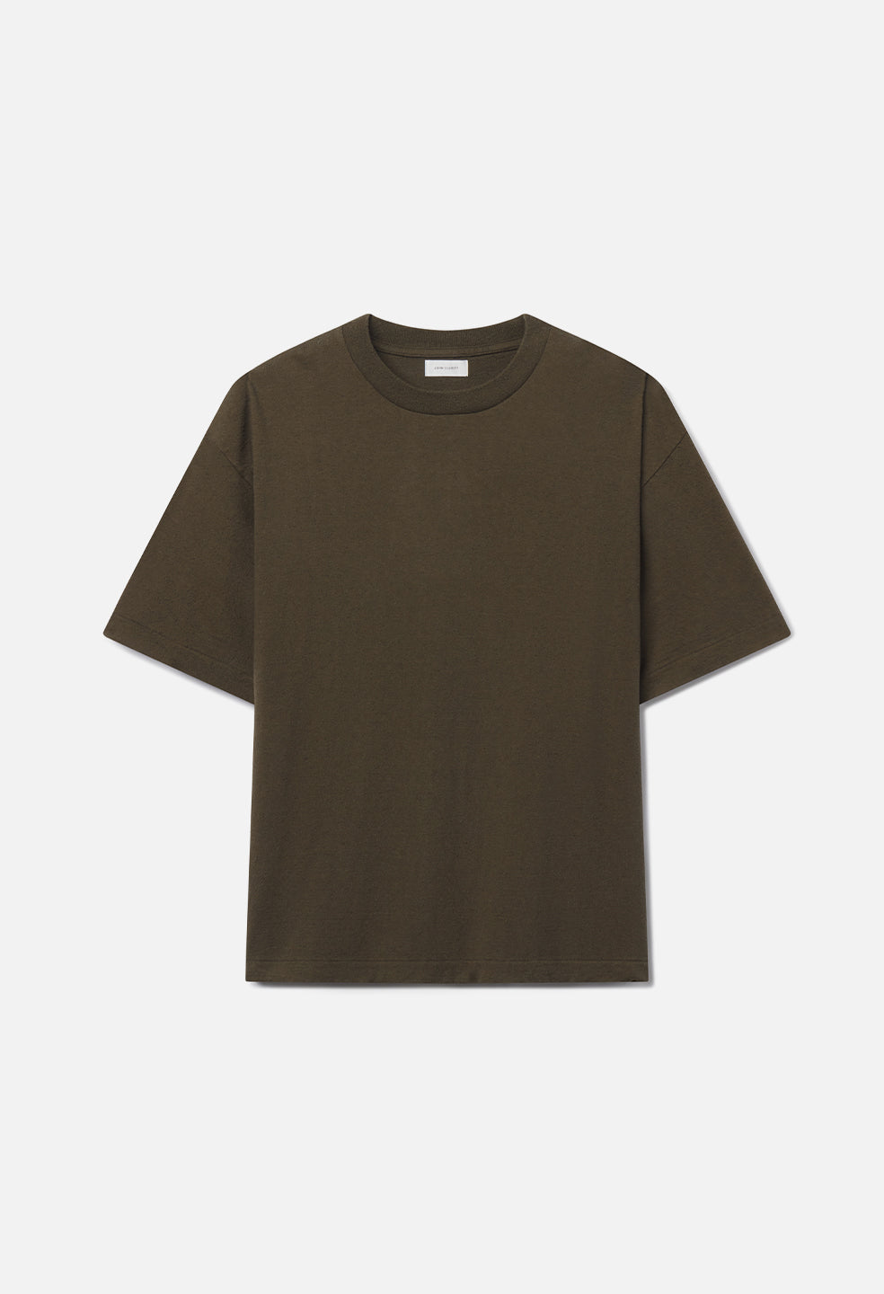 Silk Noil Riviera Cropped Tee / Olive