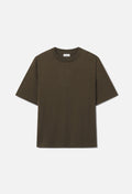 Silk Noil Riviera Cropped Tee / Olive