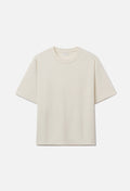 Silk Noil Riviera Cropped Tee / Salt
