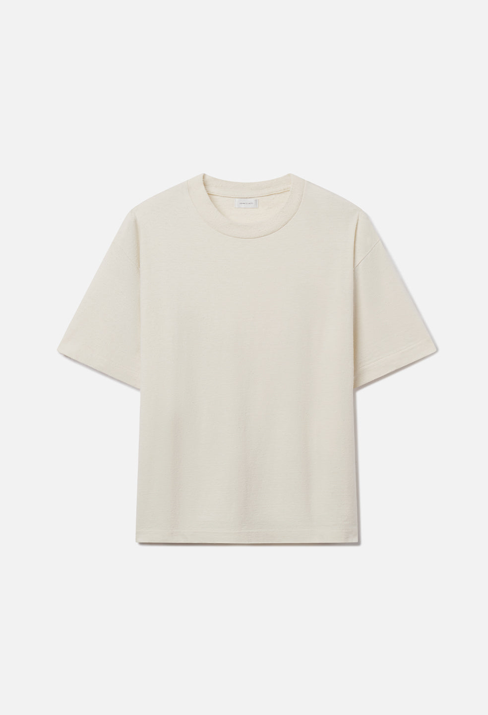 Silk Noil Riviera Cropped Tee / Salt
